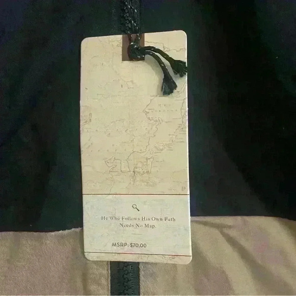 Nomad Boarding Pass Jacket Khaki Black Windbreaker Full Zip Mens M Lightweight - Picture 12 of 12